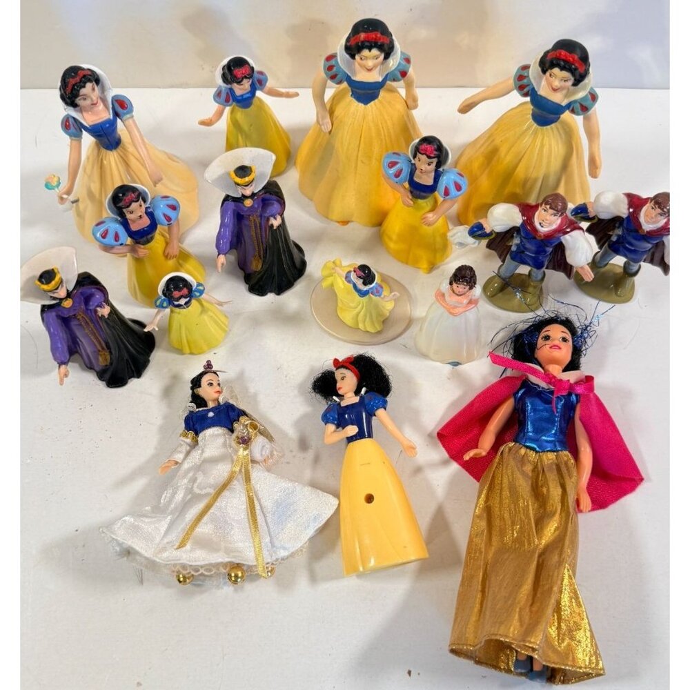 Vintage Snow White Wicked Evil Witch Prince 1990s PVC Figurines Toy Lot - Picture 1 of 16
